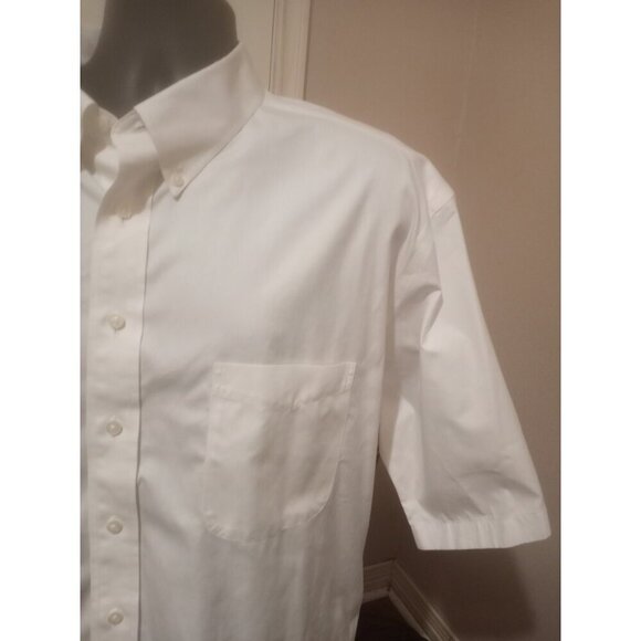 Roundtree Yorke Gold Label Dress Shirt 19 (3XL) Tall White Non Iron EZ Wash - Picture 6 of 13